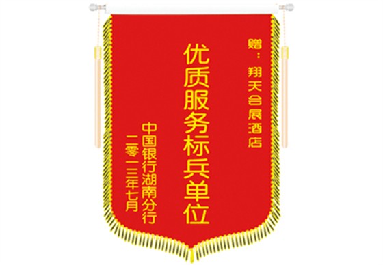 中国银行湖南分行锦旗